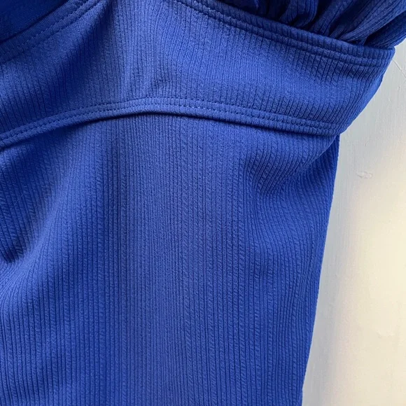 Blue Ruffled One-Piece Swimsuit - Picture 3 of 3